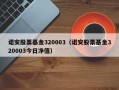 诺安股票基金320003（诺安股票基金320003今日净值）