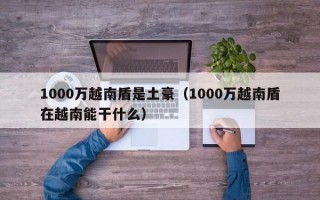 1000万越南盾是土豪（1000万越南盾在越南能干什么）