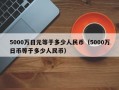 5000万日元等于多少人民币（5000万日币等于多少人民币）