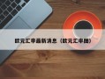 欧元汇率最新消息（欧元汇率图）