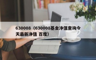 630008（630008基金净值查询今天最新净值 百度）