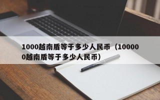 1000越南盾等于多少人民币（100000越南盾等于多少人民币）