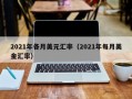 2021年各月美元汇率（2021年每月美金汇率）