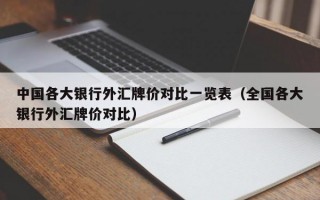 中国各大银行外汇牌价对比一览表（全国各大银行外汇牌价对比）