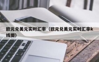 欧元兑美元实时汇率（欧元兑美元实时汇率k线图）