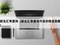 欧元汇率查询（欧元汇率查询今日价格走势图）