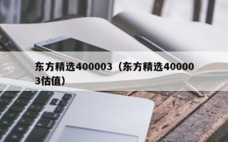 东方精选400003（东方精选400003估值）