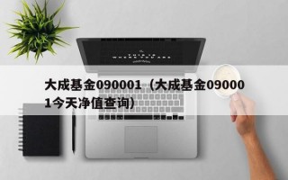 大成基金090001（大成基金090001今天净值查询）