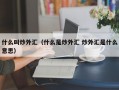 什么叫炒外汇（什么是炒外汇 炒外汇是什么意思）