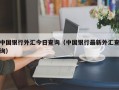 中国银行外汇今日查询（中国银行最新外汇查询）