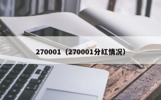 270001（270001分红情况）