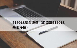 519018基金净值（汇添富519018基金净值）