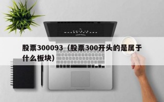 股票300093（股票300开头的是属于什么板块）