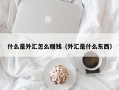 什么是外汇怎么赚钱（外汇是什么东西）