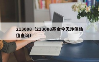 213008（213008基金今天净值估值查询）