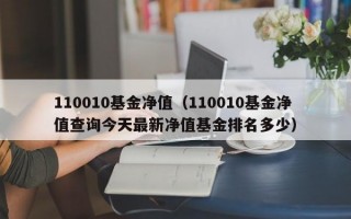 110010基金净值（110010基金净值查询今天最新净值基金排名多少）