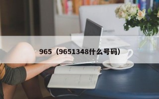 965（9651348什么号码）