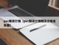 pvc期货行情（pvc期货行情期货价格走势图）