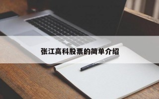 张江高科股票的简单介绍