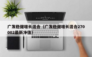 广发稳健增长混合（广发稳健增长混合270002最新净值）