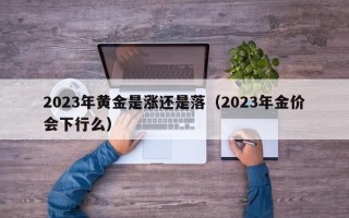 2023年黄金是涨还是落（2023年金价会下行么）