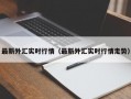 最新外汇实时行情（最新外汇实时行情走势）