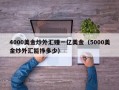 4000美金炒外汇赚一亿美金（5000美金炒外汇能挣多少）