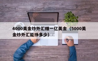 4000美金炒外汇赚一亿美金（5000美金炒外汇能挣多少）