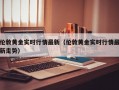 伦敦黄金实时行情最新（伦敦黄金实时行情最新走势）