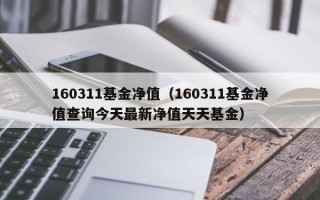 160311基金净值（160311基金净值查询今天最新净值天天基金）