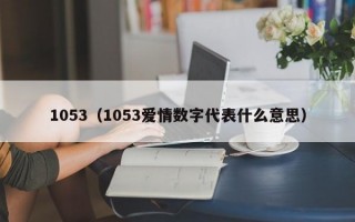 1053（1053爱情数字代表什么意思）