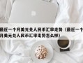 最近一个月美元兑人民币汇率走势（最近一个月美元兑人民币汇率走势怎么样）