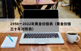 1950一2022年黄金价格表（黄金价格三十年对照表）