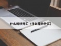 什么叫炒外汇（什么是炒外汇）