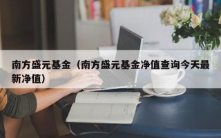 南方盛元基金（南方盛元基金净值查询今天最新净值）